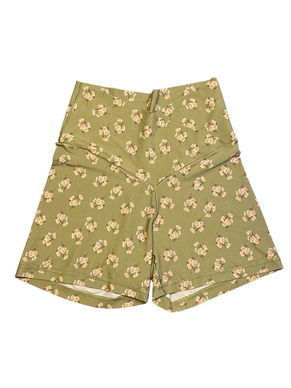 OFFLINE by Aerie Real Me Shortie Biker Shorts Womens M Green Floral High